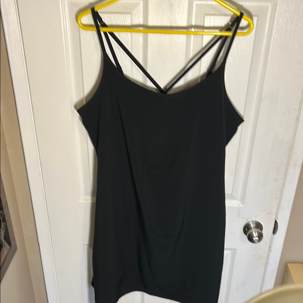 Columbia Black Strappy Dress w/shorts